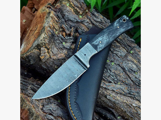Damast Messer Damaszener Stahl Jagd Knife Damascus Hunting Bowie6082
