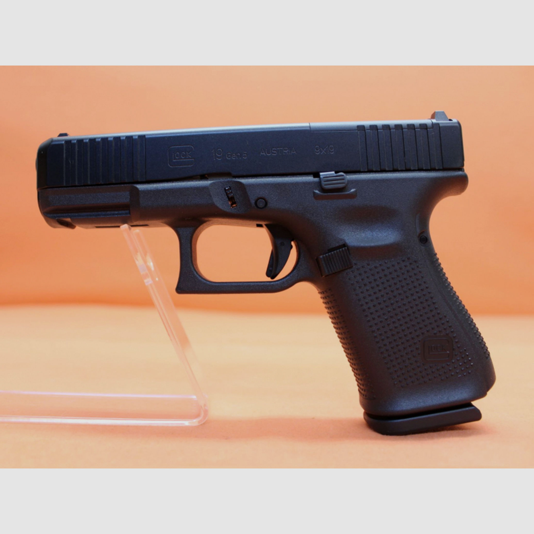Ha.Pistole 9mmLuger Glock19 Gen5 (MOS) FS 102mm Lauf Modular Optic System f. Red Dot Sight (9mmPara)