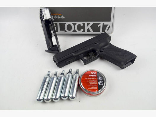 Glock 17 Gen 5 * mit 21 Schuß Magazin Diabolos * BlowBack mit Starterpaket