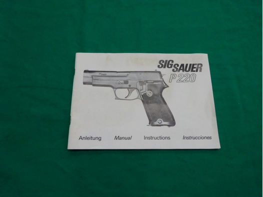 Original Bedienungsanleitung für Sig-Sauer P220