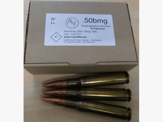 Munition 50bmg M33 647gr VMJ