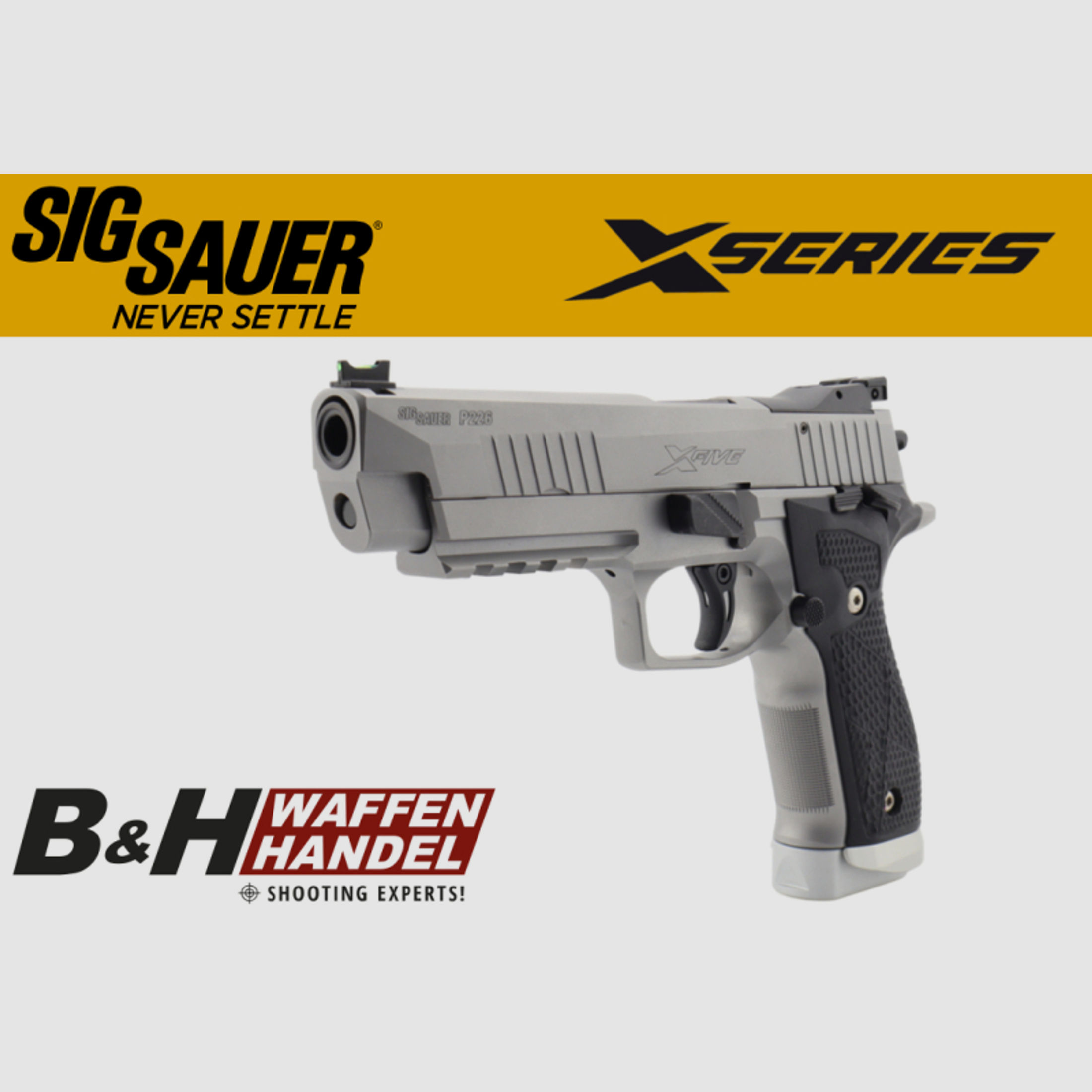 Neuwaffe, auf Lager: Sig Sauer P226 X-Five Supermatch 9mm Super Match X5 X-5 Finanzierung möglich!