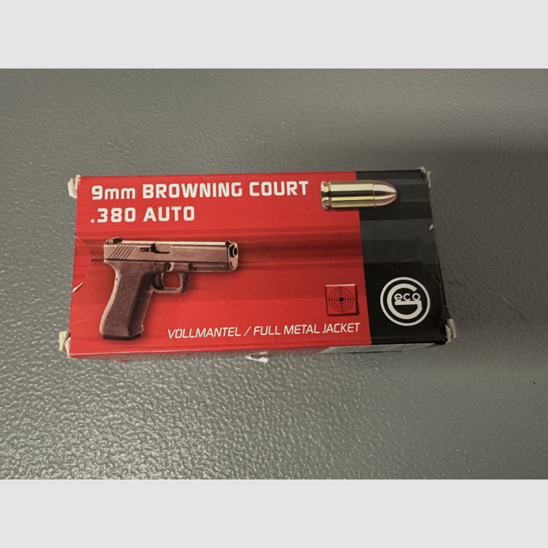 9mm Browning Court / Kurz/ Short Geco 6,15g/95grs FMJ 50St