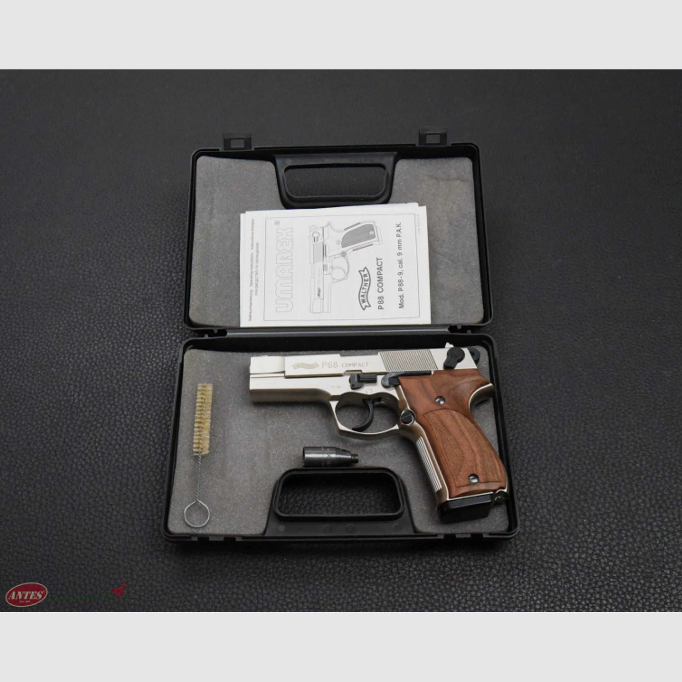 Umarex: Schreckschuss-Pistole Walther Mod. P88-9 Compact vernickelt (PTB 613), Kal. 9 mm P.A.K.