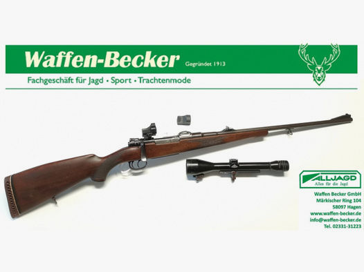 Repetierbüchse Mauser Mod.98 Drückjagd Kal. 7x64 + Hertel & Reuss 2,75-10x50 Abs.1 + Red-Dot-Sight