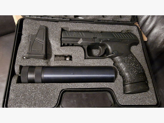 Walther PPQ 9mm PAK Navi kit Bruniert mit Schalldämpfer