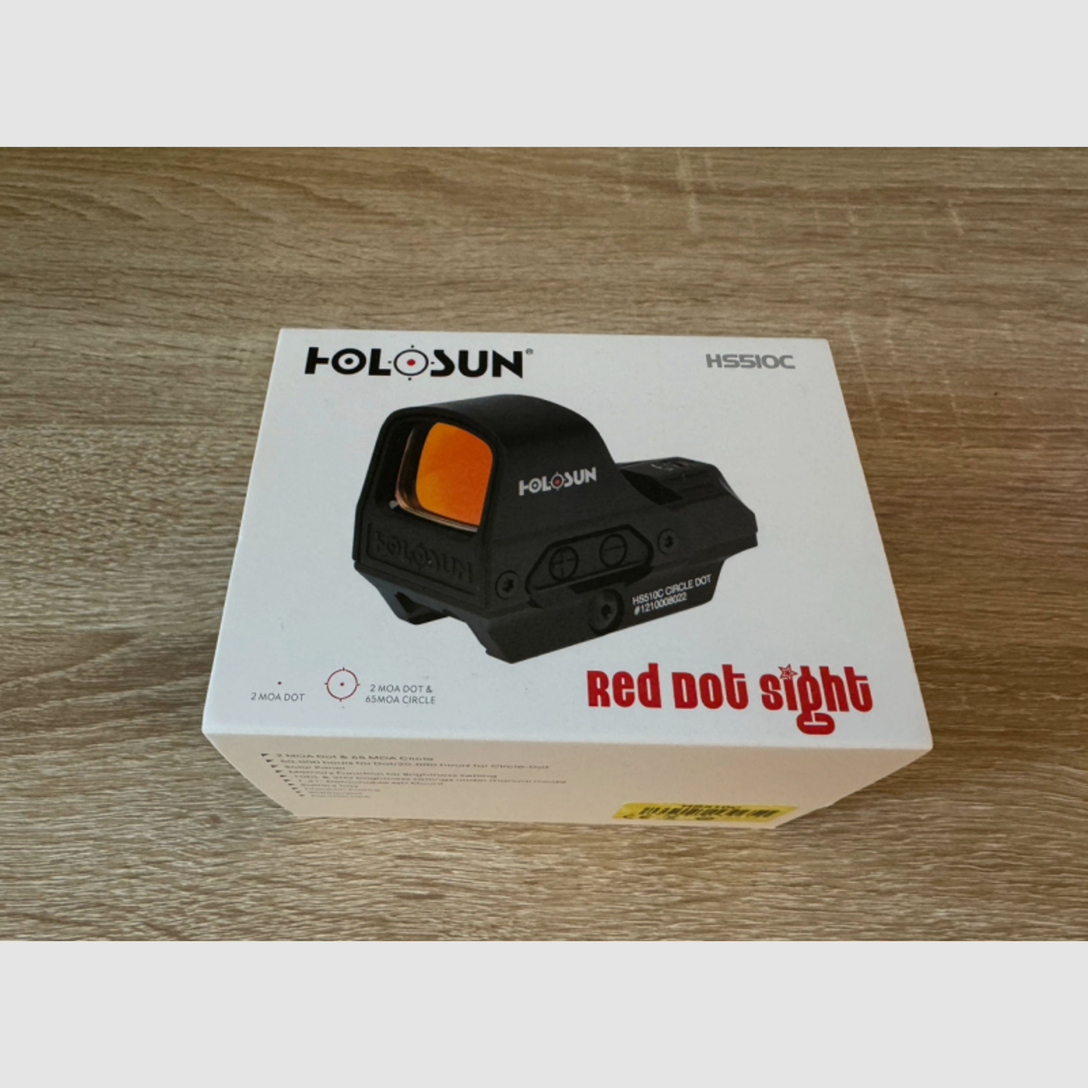Holosun HS510C + HS-Lens-Cleaning-Pen, neu, offenes Reflex Rotpunktvisier