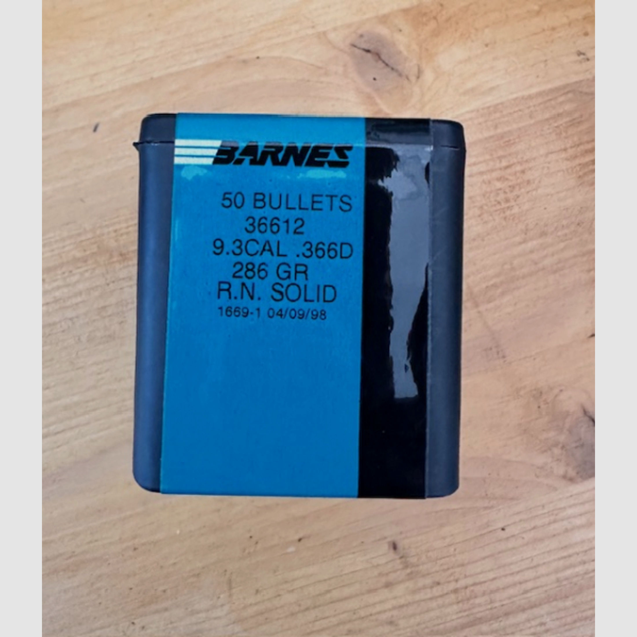 Barnes Geschosse 9,3 Cal .366D 286 gr. R.N. Solid (50 St.)