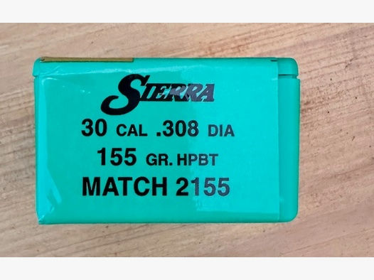 Sierra Geschosse 30cal. .308 155gr. HPBT Match (100 St.)