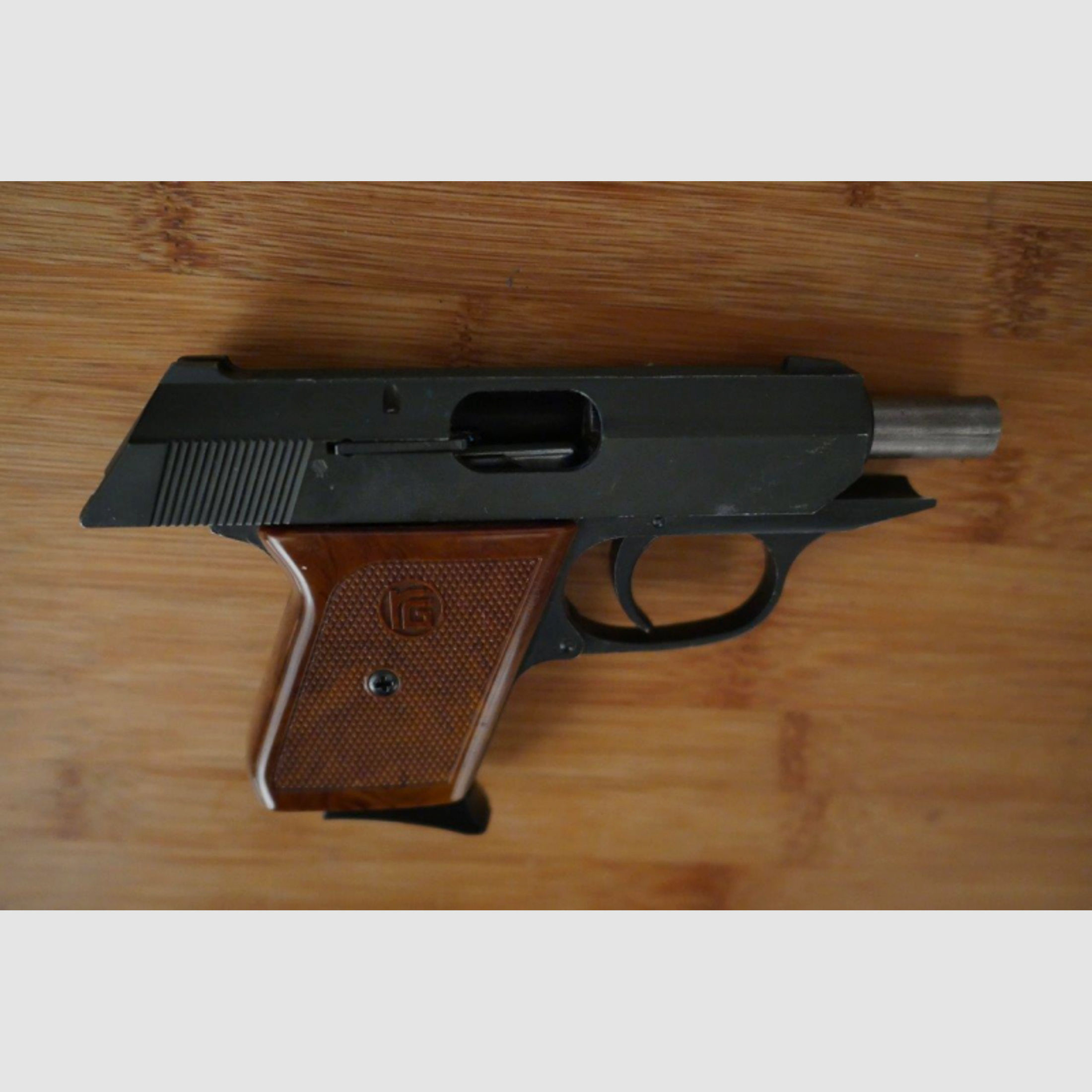 PTB Pistole Gas/Schreck, 8mm (Platz) altes Sammlerstück Röhm "Modell Walther PPK"