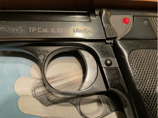 Taschenpistole Walther TP im Kaliber 6,35mmBrowning SNR 003781