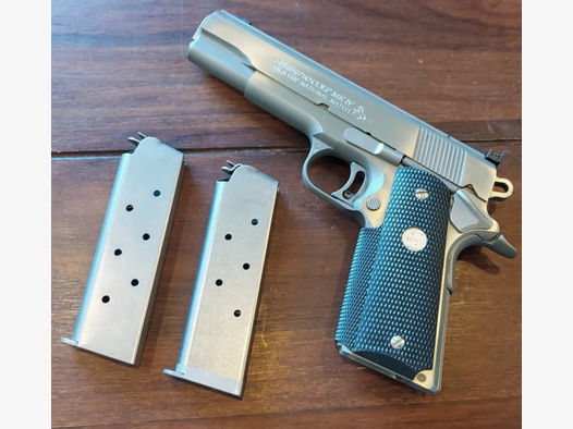 1911 Colt stainless 80 Series MK IV Gold Cup National Match .45 ACP auto halbautomatische Pistole