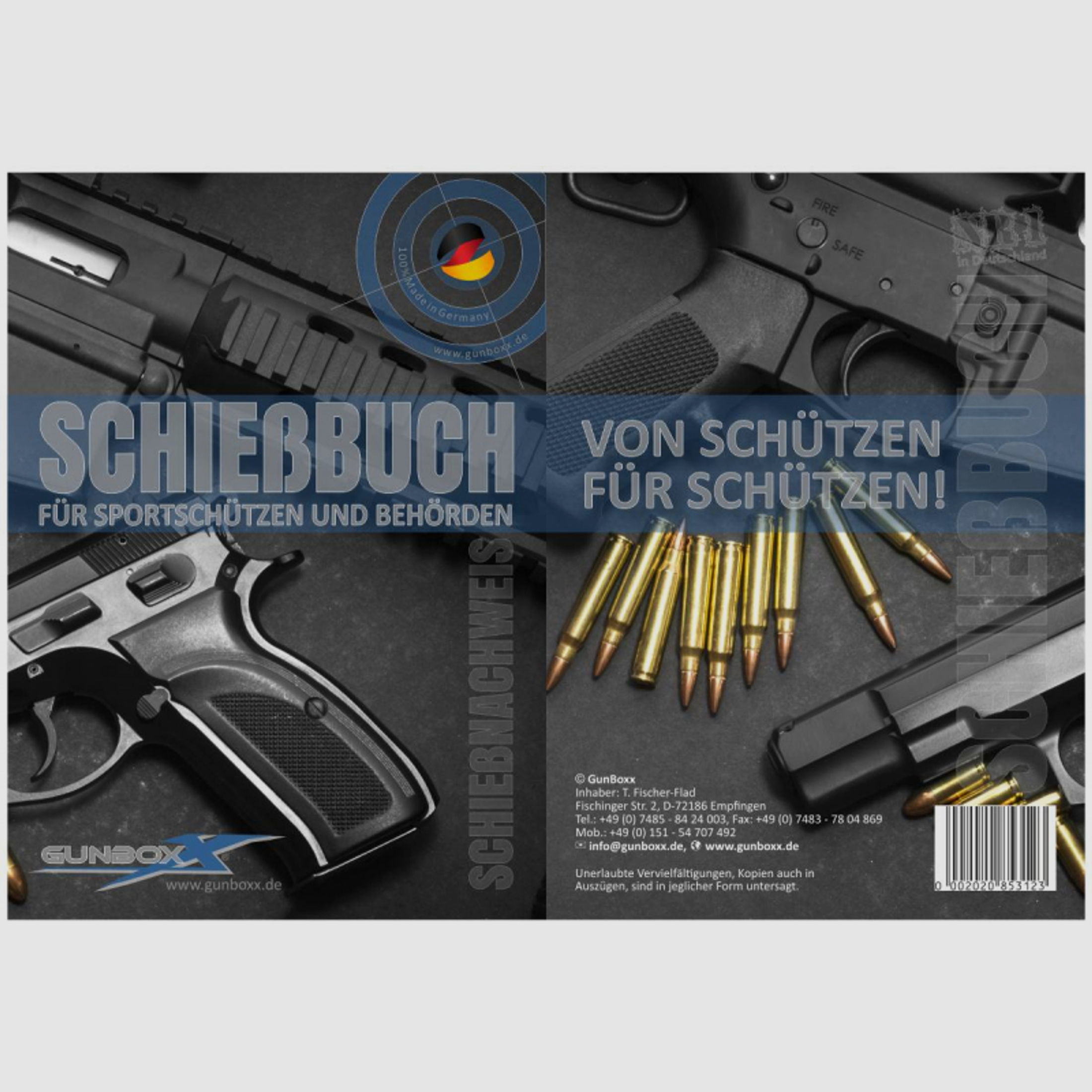 Schießbuch Waffendesign für Sportschützen und Behörden / Neuware