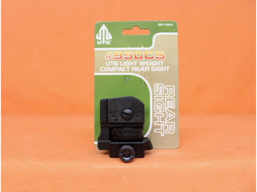 UTG Detachable Rear Sight Compact (MNT-950CS) Light Weight AR-15 A2 Dioptervisier f. Picatinnyprofil