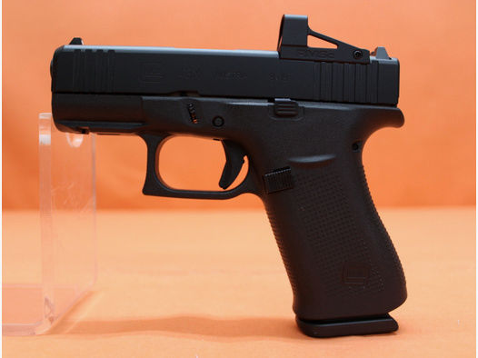Ha.Pistole 9mmLuger Glock 43X black R/FS MOS SHIELD RMSc Slimline 87mm Lauf/ Leuchtpunktvisier
