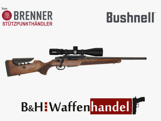 Komplettpaket: Brenner BR20 L.E. (verst. Schaftrücken) LL 47cm oder 51cm mit ZF 2.5-15x50 Jagdbüchse