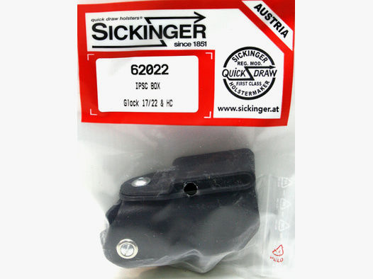 1 x SICKINGER IPSC BOX Magazintasche, Halter für Doublerow 9mm 9x19 Glock 17 19 34 CZ TS H&K P30 L