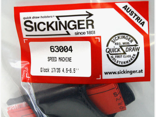 1 x SICKINGER SPEED MACHINE | Quick Draw - Schnellzieh-Holster IPSC für GLOCK Pistole 17 20 21 34 40