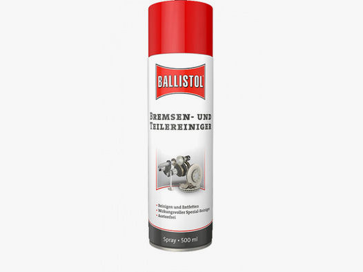 BALLISTOL 500ml Bremsen- und Teilereiniger Spray > entfernt Fett, Schmutz, Öl, getrocknete, verharzt
