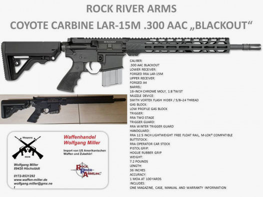 COYOTE CARBINE LAR-15M .300 AAC Rock River Arms