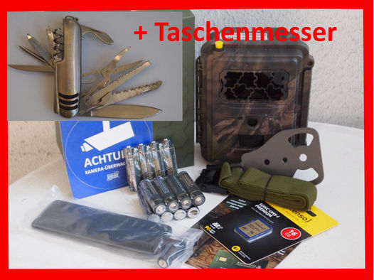 Komplettset + Taschenmesser, SEISSIGER Special-Cam LTE - SUPERSIM-Edition Wildkamera, Gratis Versand