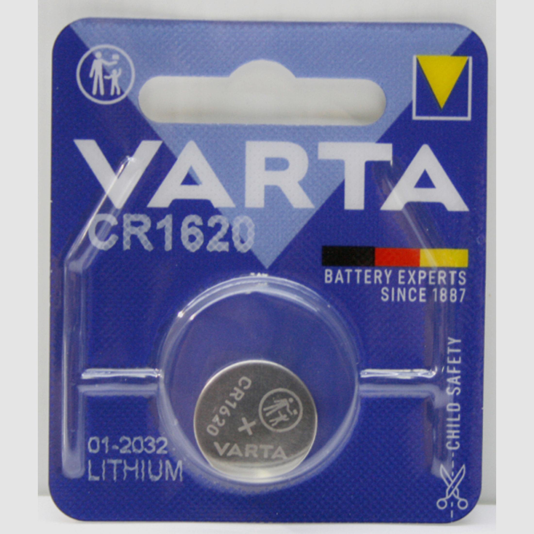 1 x VARTA CR1620 Professional Lithium Knopfzelle | Batterie für Zielfernrohre, Leuchtpunkt, etc...