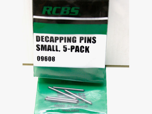 RCBS #09608 Decapping Pins SMALL Zündhütchen Ausstoßerstifte OHNE Köpfchen für Kalibrier Matrizen