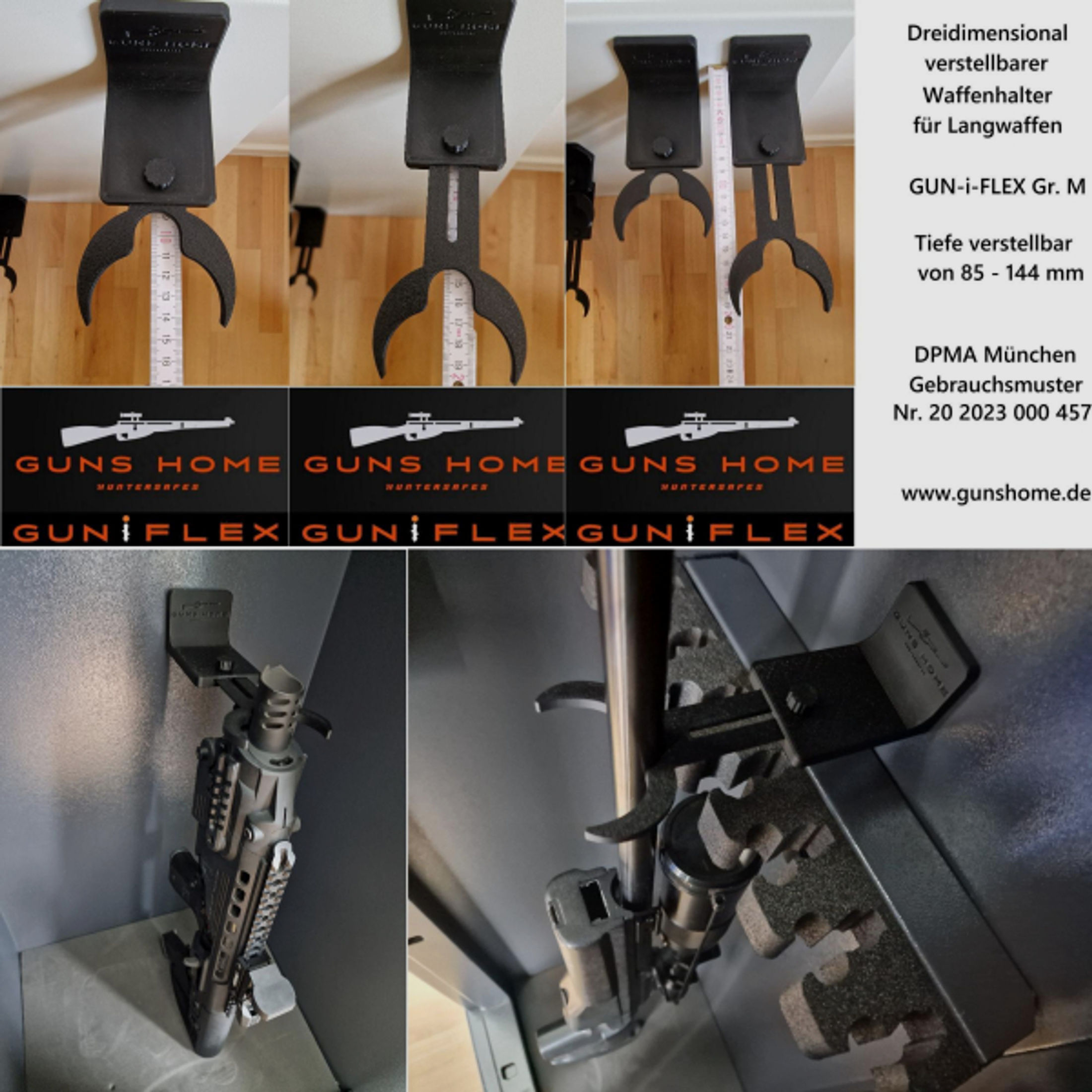 Waffenhalter 3-dimensional verstellbar GUN-i-FLEX Gr. M