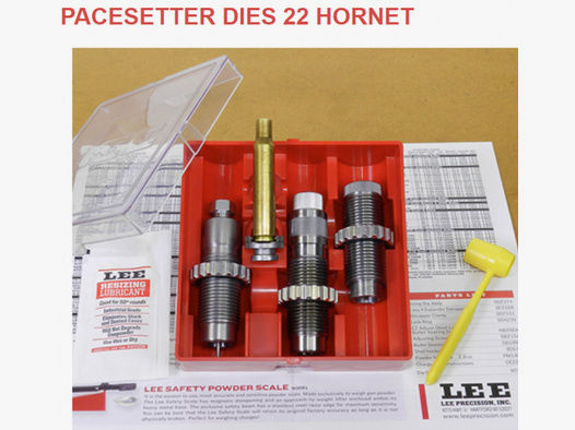 LEE 3-Die-Pacesetter Langwaffen Matrizensatz-SET Full-Length | .22 Hornet - 22 HORNET | #90500 NEU
