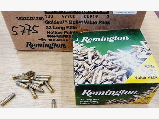 .22LR/36grs HP Remington Golden Bullet HV verkupfert Value Pack 525 Stk. #21250# Angebot !!