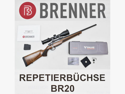 BRENNER BR20 Repetierer im Kal .308 Win. mit FALKE oder AKAH ZF , Gewehrriemen & Koffer