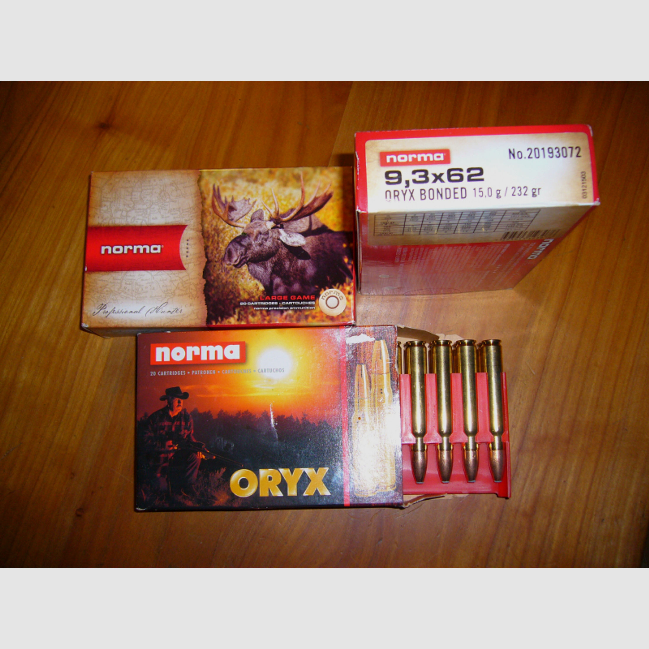 Munition Norma 9,3x62 15gramm Oryx