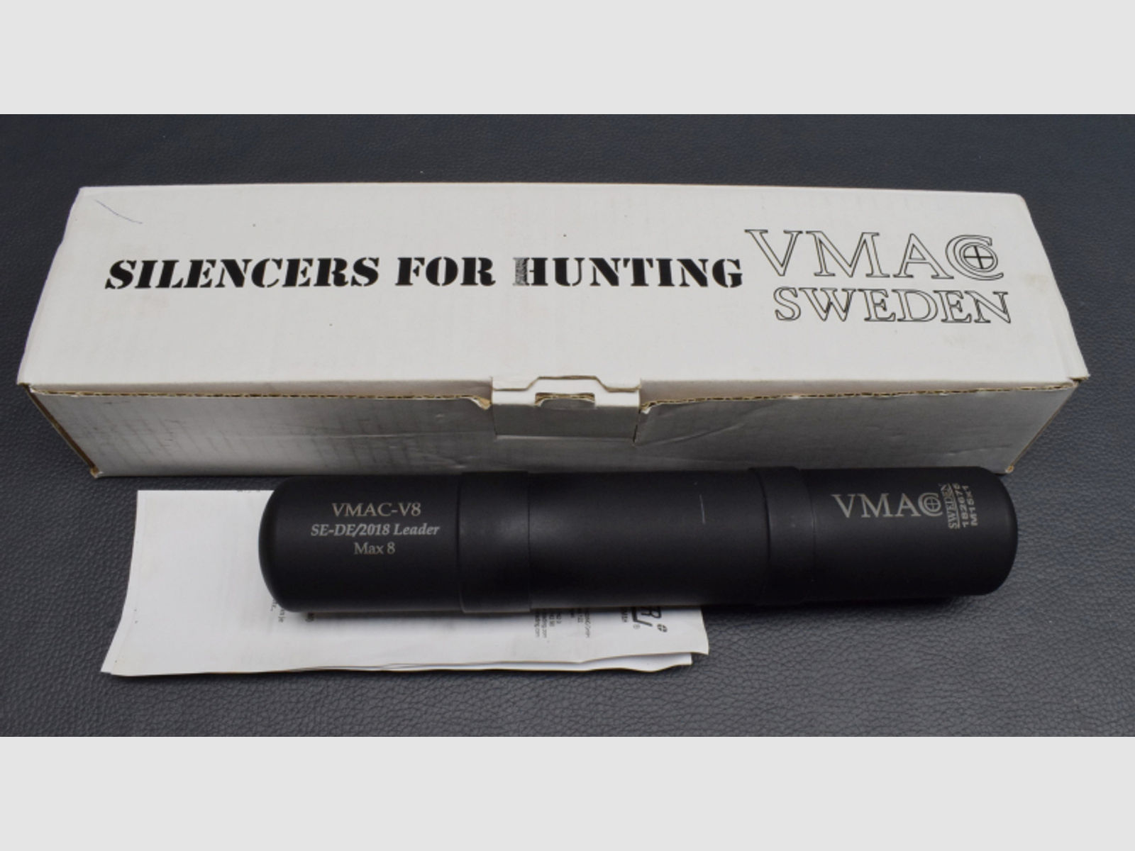 VMAC Schalldämppfer, V8, Overbarrel, 8mm, M15x1, neuwertig