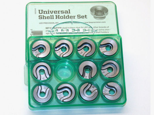 LEE Universal Press Shellholder SET Hülsenhalter 11 Stück für 115 Kaliber! 1,2,3,4,5,7,8,9,10,11,19