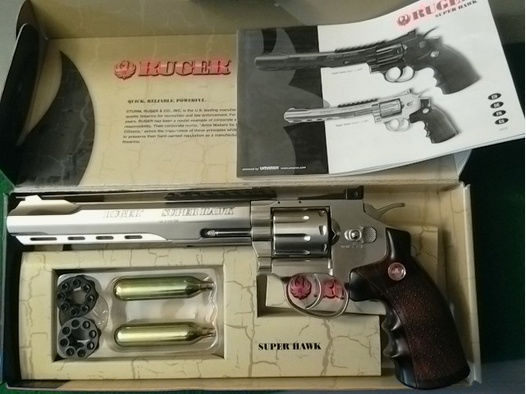 CO2-Revolver Ruger Super Hawk "Stainless" Airsoft