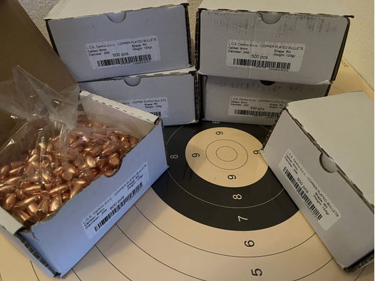 3000 LOS Bullets IPSC Pack - Geschosse 9mm 123 grain RN