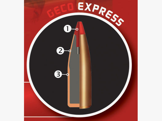 50 Stück NEUE GECO Geschosse - EXPRESS 7,62mm/.308 - 10,7g/165gr #2416987 | Wirksamkeit auf weite D