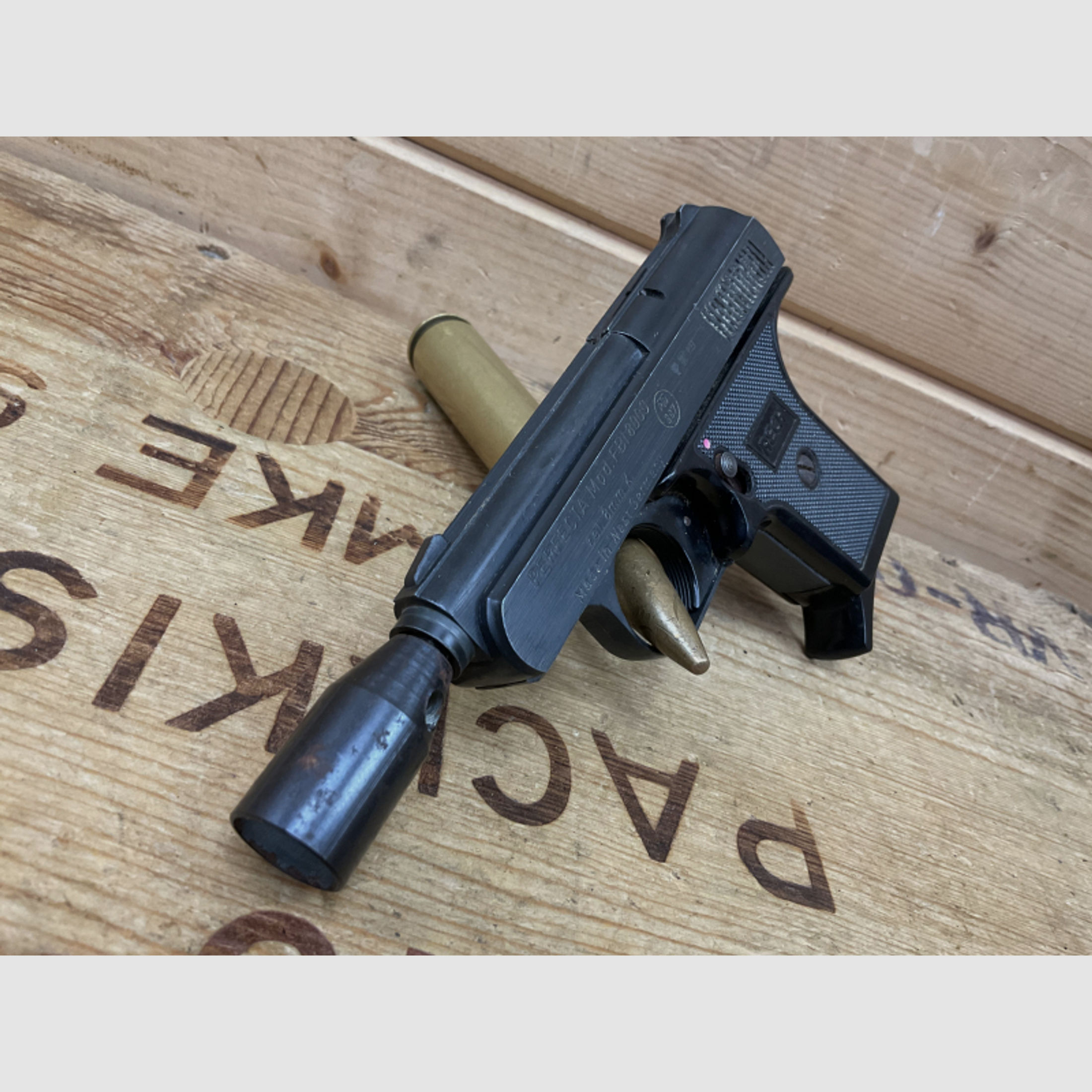 SRS Pistole Reck Perfecta Mod. FBI 8000, PTB 387 Kal.8mm Knall