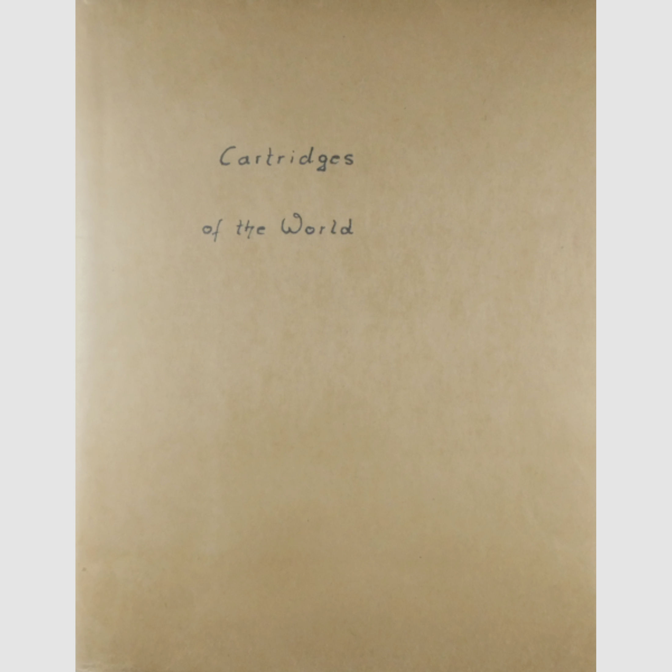 CARTRIDGES OF THE WORLD,von FRANK BARNES, Third EDITION 1972