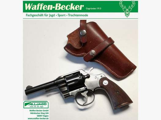 Revolver Colt Official Police Kal. .38 Special inkl. Holster --Selten!--