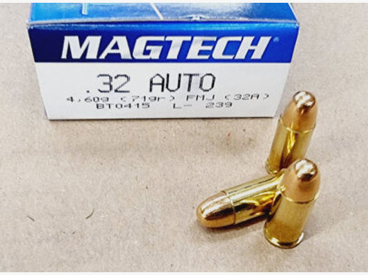 .32 Auto-7,65mm Browning/71grs FMJ Magtech .32A 50 Stk.