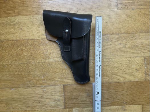 Lederholster für Dienstpistole passend für Walther PPK inkl Magazintasche