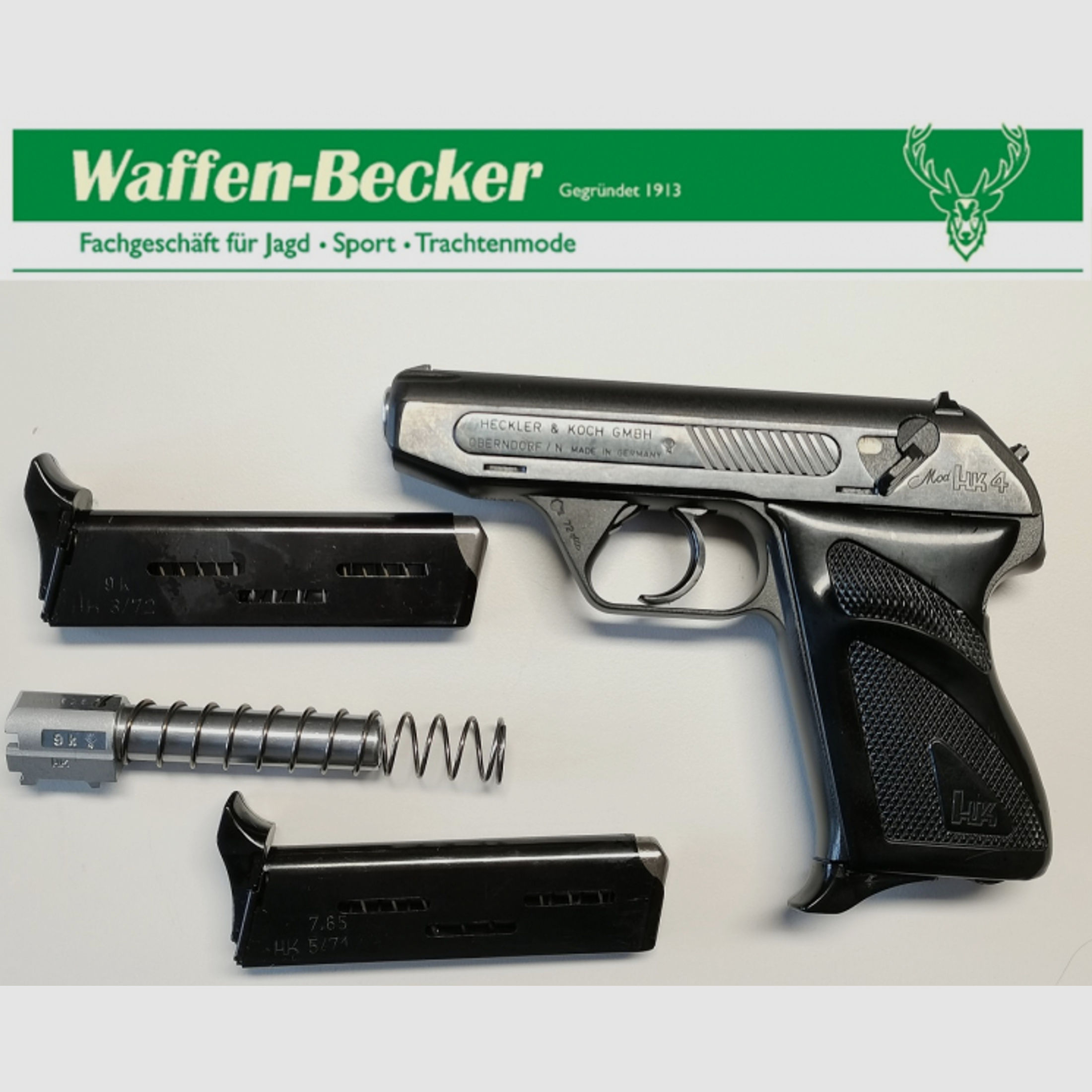 Pistole Heckler & Koch HK4 Kal. 9mm kurz und 7,65mm Browning