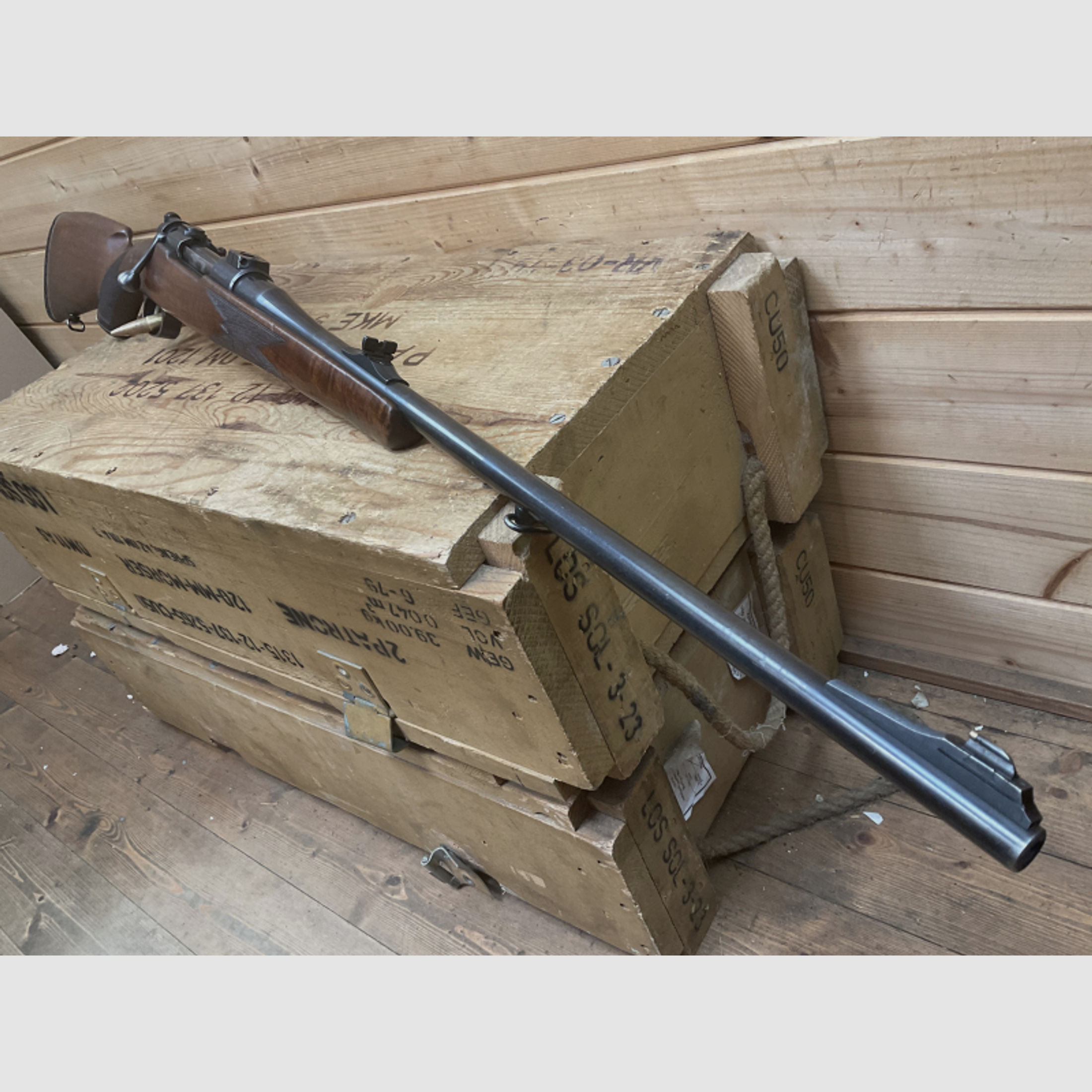 Repetierbüchse Mauser 98er, Kal.8x57IS, mit Schwenkmontage- Unterteilen