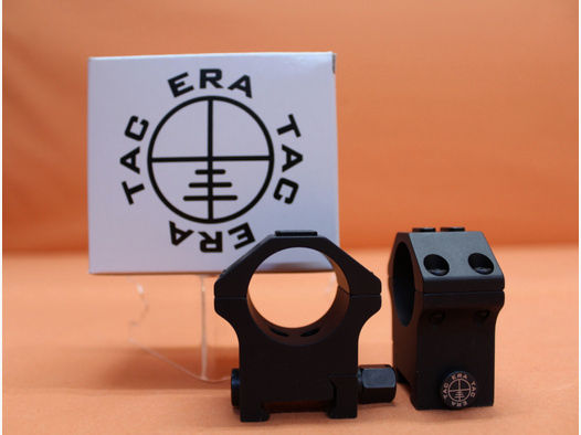 Era-Tac Montageringe 30mm (T5003-0017) mit Mutter, Alu schwarz, BH=17mm für Picatinnyprofil