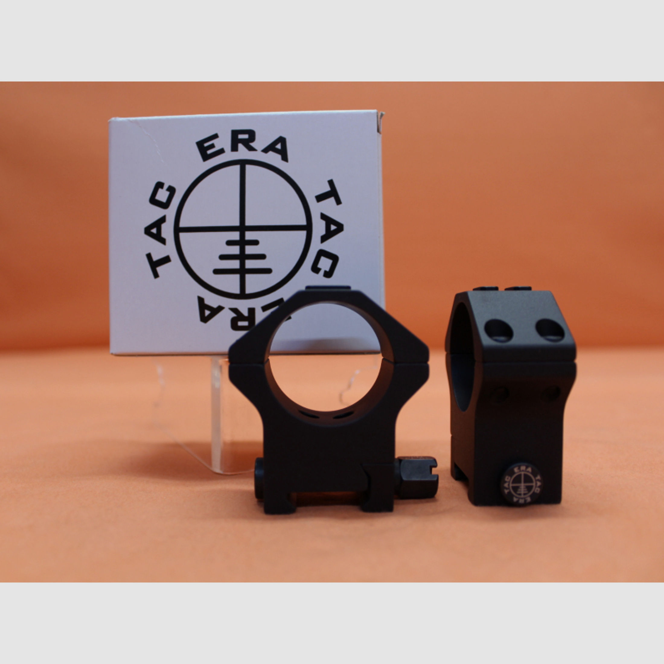 Era-Tac Montageringe 34mm (T5004-0018) mit Mutter, Alu schwarz, BH=18mm für Picatinnyprofil