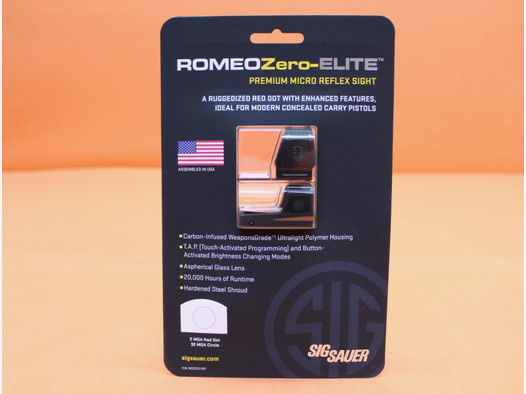 SIG Sauer ROMEOZero Elite Micro Reflex Sight 1x24 (SOR01000) 2MOA Dot/ 32MOA Circle/ Metallschutz
