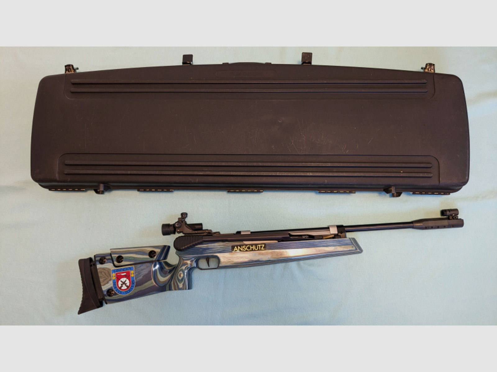ANSCHÜTZ SUPERAIR 2002 rechts mit Koffer LG Cal.4,5mm Matchgewehr Luftgewehr Zustand Top