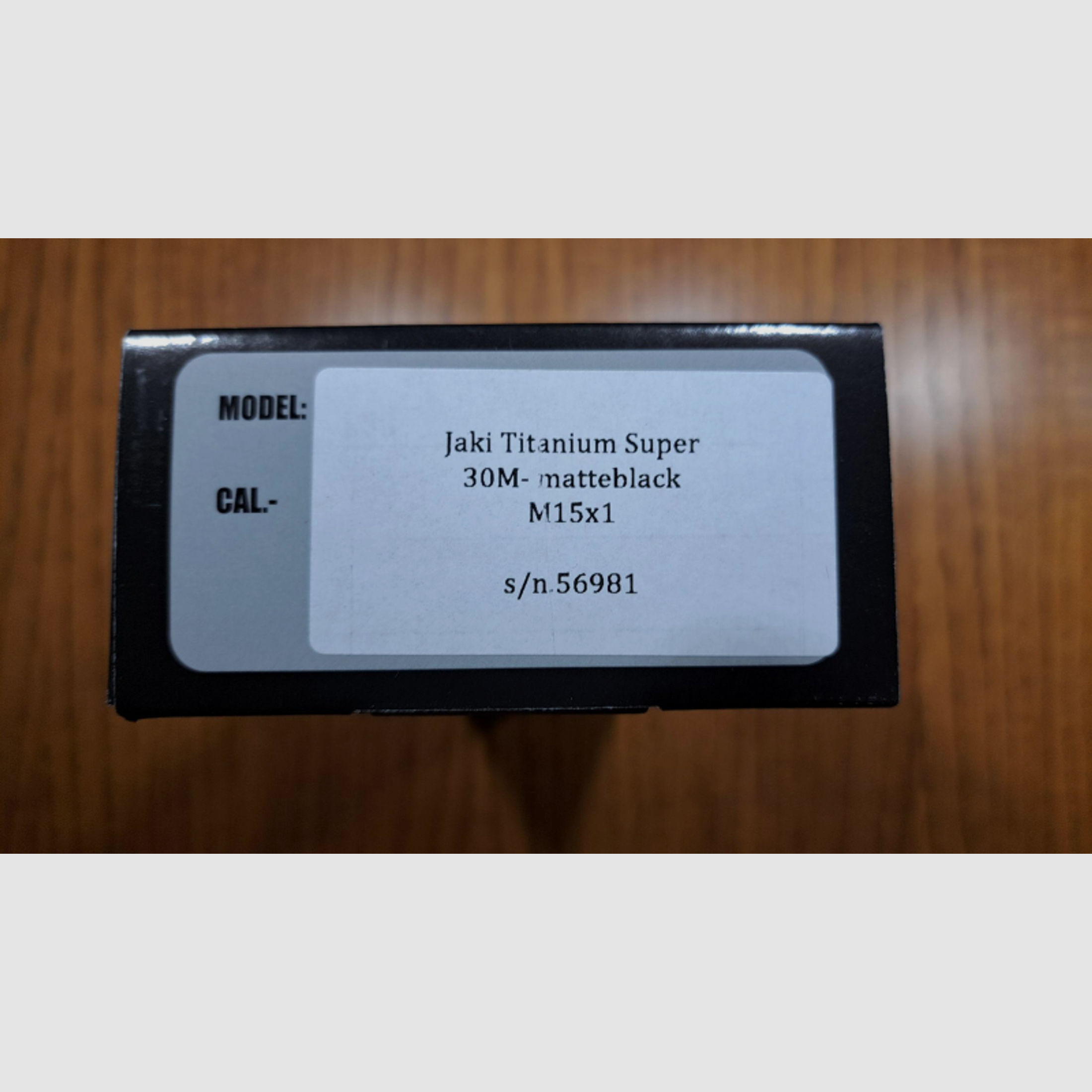 Schalldämpfer JAKI Titanium Super für Kal. .30Max , Gewinde M15x1