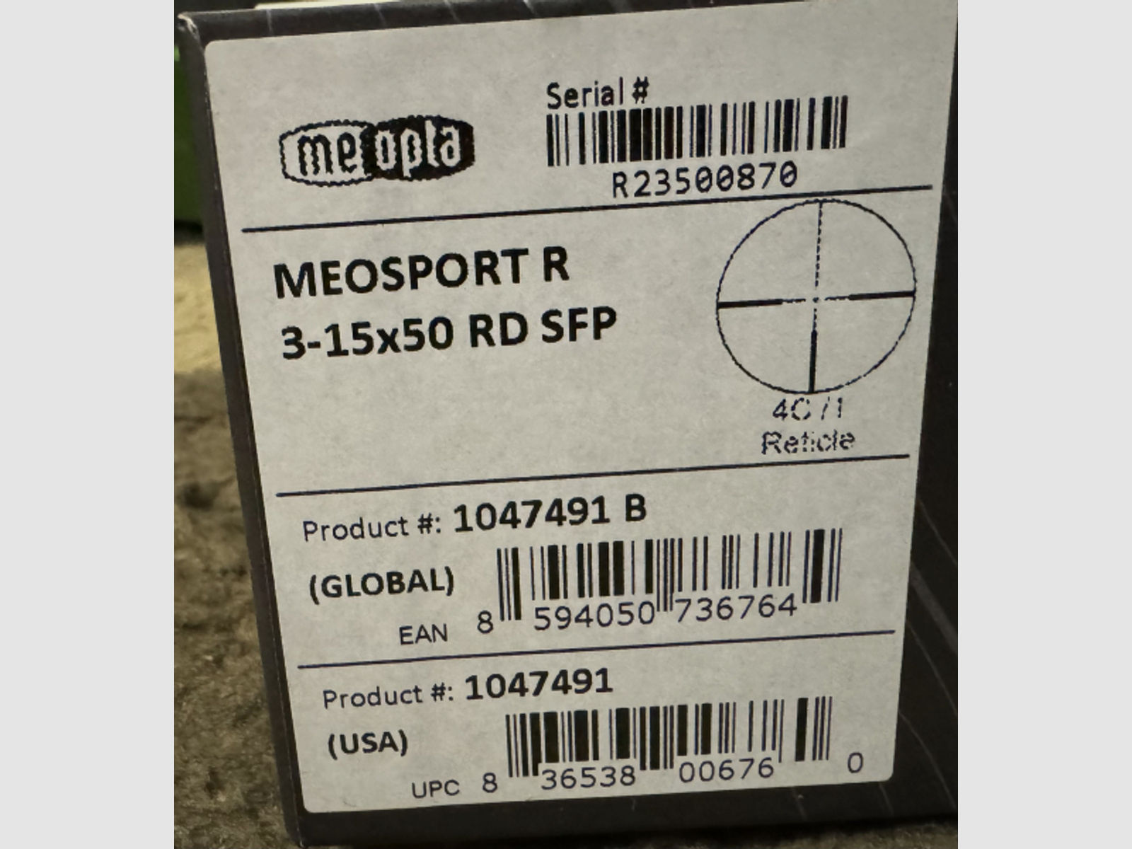 Zielfernrohr Meopta Meosport R 3-15x50 RD 4C